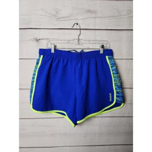 Reebok Womens Workout Ready Collection Running Shorts Blue Soft Contrast Trim M - Picture 1 of 7