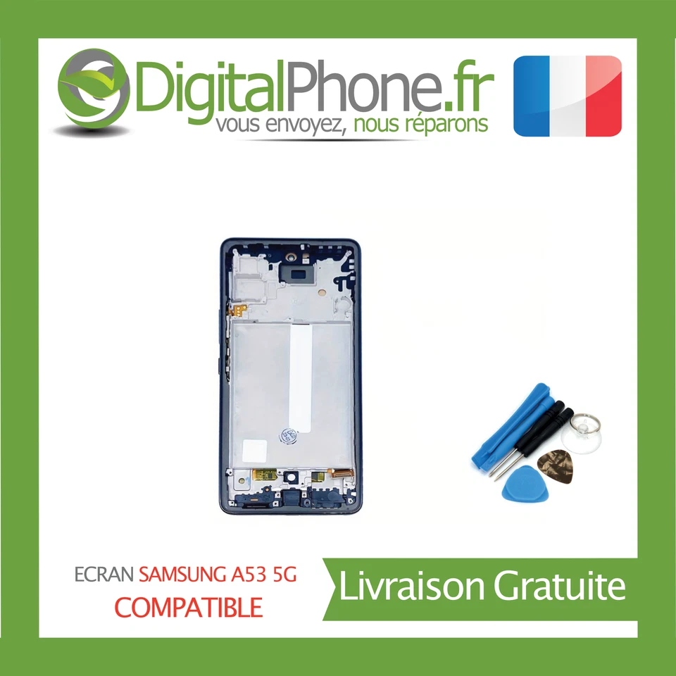 🔥 ECRAN LCD COMPATIBLE CHASSIS SAMSUNG GALAXY A53 5G (A536B) + OUTILS 🔥 TVA 🔥 - Photo 1/1
