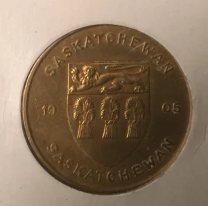 Token conmemorativo 1905 Prairie Lily Saskatchewan CANADÁ DÉCADA DE 1960 UNC - Imagen 1 de 2