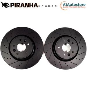 CITROEN C4 SPACETOURER 1.2 1.5 1.6 BlueHDi 2.0 150bhp FRONT BRAKE DISCS BLACK - Picture 1 of 4