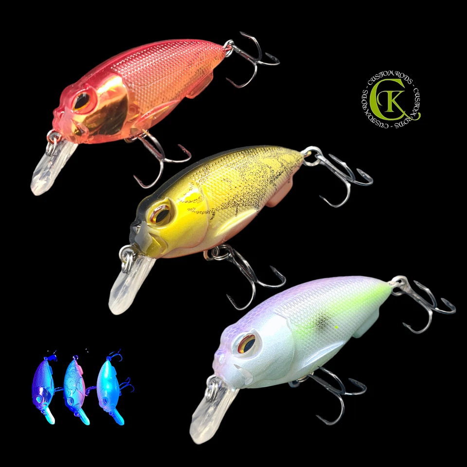 3x 7cm Twitchbait Crankbait Swimbait Hardbait Wobbler Kunstköder Runner Barsch - Bild 1 von 1