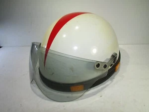 Vintage WFS Model 505 Motorcycle Half Helmet - Cruiser / Japan Red Stripe - Picture 1 of 6