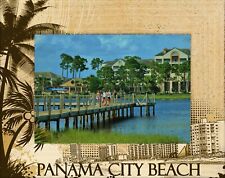 Panama City Beach Florida Laser Engraved Wood Picture Frame Landscape (3 x 5)