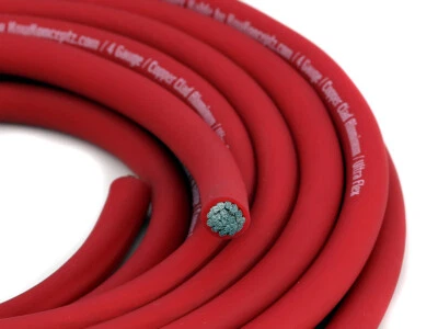 KnuKonceptz Red Ultra Flex KCA True AWG 4 Gauge Power Wire Battery Cable 5M  - image 1 of 3
