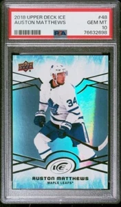 2018-19 Upper Deck Ice PSA 10 POP 1 Auston Matthews #48 Toronto *TOUGH GEM* - Picture 1 of 2