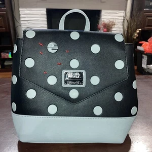 Borsa a tracolla Star Wars Loungefly a pois fantasia morte stella doppia tracolla nuova - Foto 1 di 19