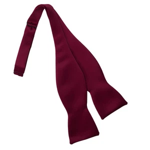 New Mens Burgundy Satin Tuxedo Vest Bow Tie Real Pockets USA MADE Best Quality - Picture 1 of 3