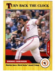 2020 Topps Now Turn Back The Clock Brooks Robinson #195 Baseball Card (PR:275) - Picture 1 of 2