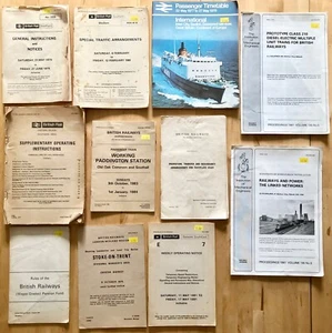 Misc British Railways Passenger Timetables Operating Instructions Notices etc - Picture 1 of 12