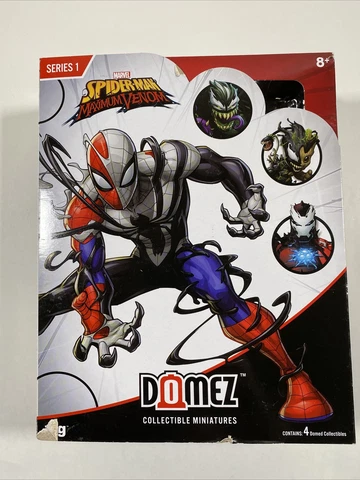 DOMEZ Marvel Spider-Man Maximum Venom Series 1 Collectors 4-Pack Box Damg. Box Cover