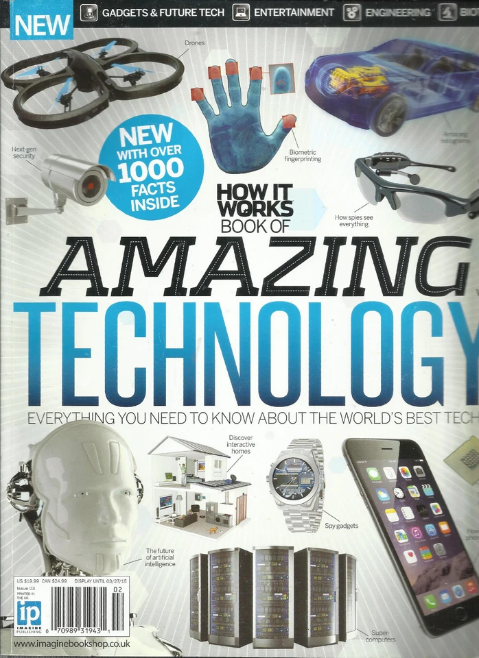 HOW IT WORKS MAGAZINE,  BOOK OF AMAZING TECHNOLOGY   ISSUE, 2015   # 03   VOL. 3 - Image 1 of 1