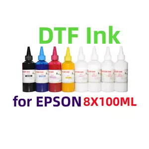 Tinta de recarga directa a película 8X100ML Premium DTF para impresora - Imagen 1 de 14