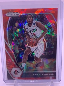 2021 Panini Prizm Draft Picks Kawhi Leonard Red Cracked Ice PRIZM #57 Aztecs - Picture 1 of 2