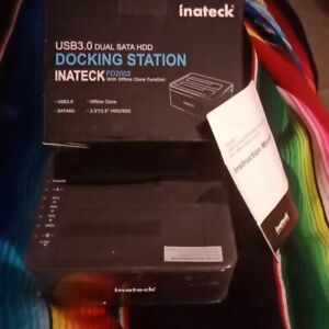 Inateck Dual Bay Hard Drive Docking Station with Offline Clone - Black (SA02003)