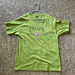 Rare 90s VTG CHAPS Ralph Lauren The Spirited Tradition Spell Out Tee shirt Large - Picture 1 of 8