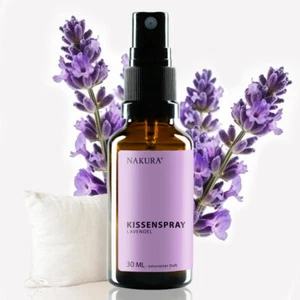 NAKURA® Kissenspray LAVENDEL 30 ml Duftspray und Schlafspray, Guter Schlaf