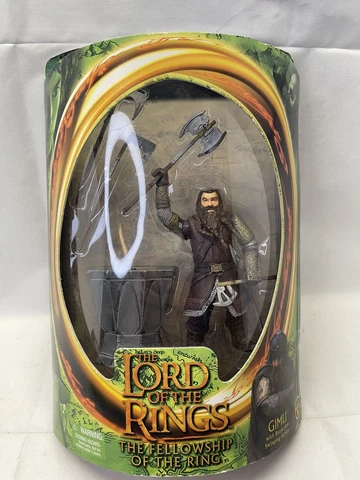 2001 Toybiz Lord Of The Rings Fellowship Of The Ring Gimli Figure NRFB NIB Cover