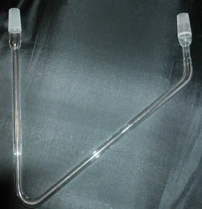 Großer Laborglas gebogen Verbindung U-Tube Adapter 90 Grad - Bild 1 von 2
