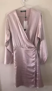 Fashion Union UK Dusty Pink Mushroom Coloured Dressing Gown Plus Size UK 20 NWT - Picture 1 of 18