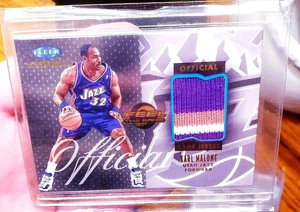 KARL MALONE 1999-00 FLEER MYSTIQUE FEEL THE GAME JERSEY RELIC 3-COLOR PATCH PMG - Picture 1 of 2