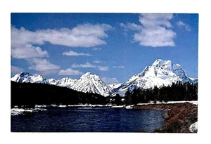 Postkarte Moran Wyoming • Blick auf schneebedeckte Tetons & Mt Moran von Oxbow Bend - Bild 1 von 2