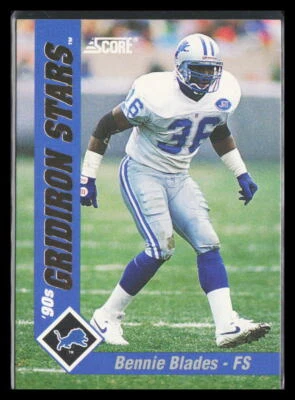 1992 Score Bennie Blades #33 Gridiron Stars - Image 1 of 2