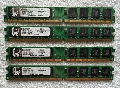 (4) Kingston Technology - KVR800D2N6/1G BCMQ16B0855 - RAM Memory - Image 1 of 2