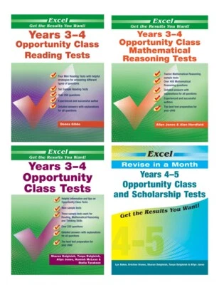 New 2022 Excel Opportunity Class ( OC) Tests 4 Books Pack Year 3 - 4 - Image 1 of 4