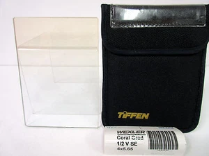 Tiffen 4x5.65" Coral 1/2 Soft-Edge Graduated Glass Filter Vertical Orientation - Picture 1 of 3
