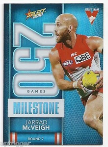 2016 Select Footy Stars Milestone (MG73) Jarrad McVEIGH Sydney - Picture 1 of 1