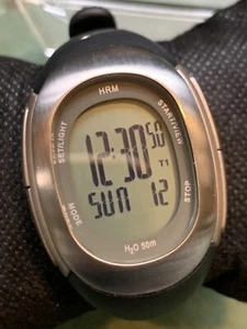 Nike Women's HRM SM0032 Black Silicone Watch - New Battery - Heart Rate Monitor - Picture 1 of 11