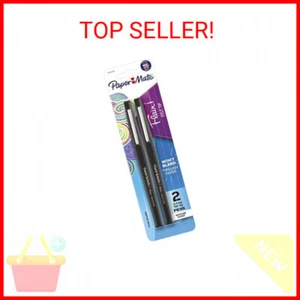 Paper Mate Flair Penne con Punta in Feltro, Punta Media (0,7Mm), Nero, 2 Pezzi - Foto 1 di 2