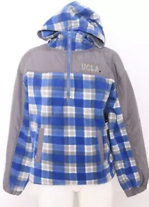 Nueva chaqueta polar azul a cuadros UCLA California Bruins Colisseum 1/4 cremallera para mujer M - Imagen 1 de 10