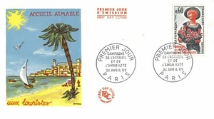 Envelope FDC France CAMPAIGN WELCOME AND FRIENDLINESS 1965 PARIS - Picture 1 of 1