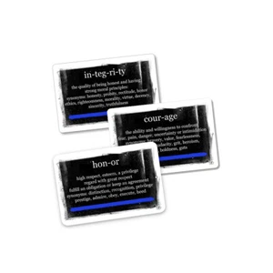 Dünne blaue Linie Polizei Definition Ehre, Mut, Integrität 8x12 Aluminiumschilder - Bild 1 von 10