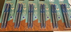 Pack of 30 Ink Rollerball Pen Liquid Blue Needle Point 0.6 mm - Picture 1 of 22