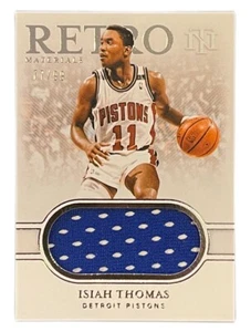 Isiah Thomas 2019-20 National Treasures Retro Materials Game Used /99 Pistons - Picture 1 of 2