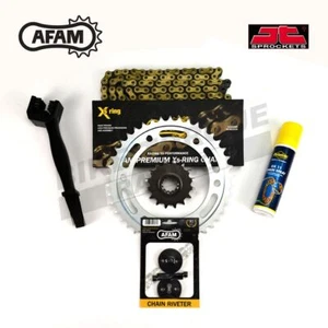 AFAM JT Gold X-Ring Chain and Sprocket Kit fits Kawasaki EN 650 Vulcan S 15-22 - Picture 1 of 2