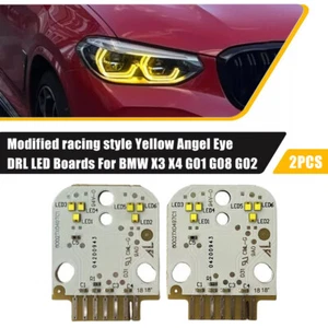 2PCS Yellow Angel eye boards For 2019 2020 2021 BMW X3 G01 X4 G02 Headlight DRL - Picture 1 of 16