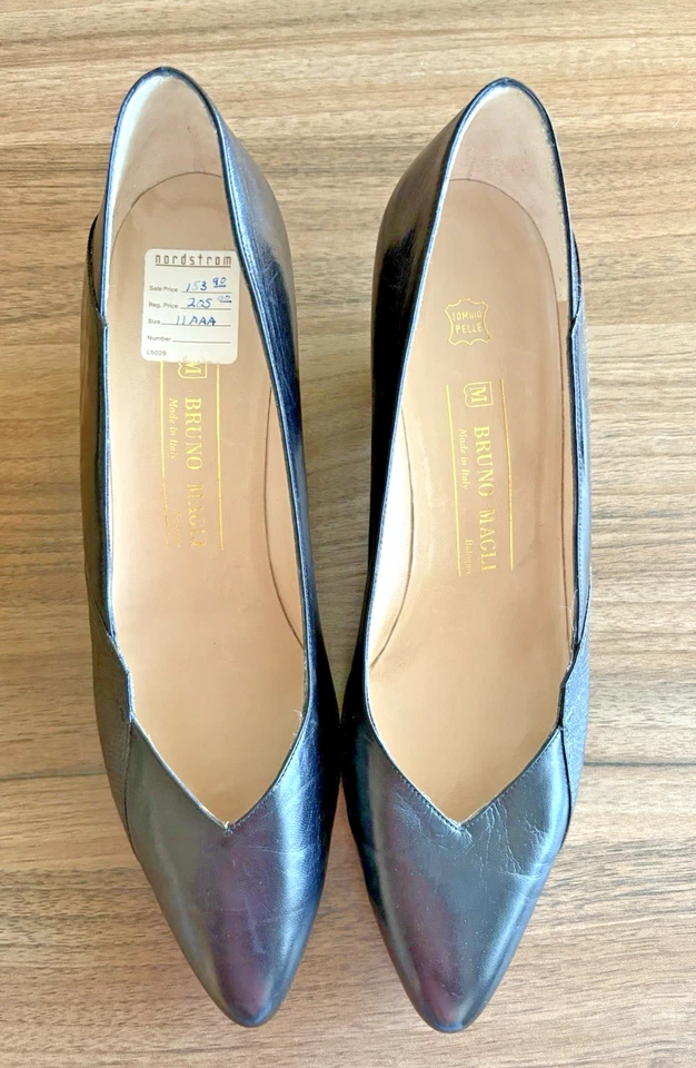 Zapatos de salón Bruno Magli vintage de cuero para mujer talla 11 AAA de Nordstrom NUNCA USADOS Foto 1 de 4