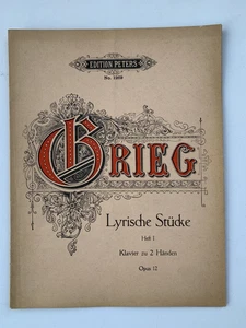 Noten . Grieg. Lyrische Stücke. Heft I. Opus 12.   Klavier zu 2 Händen. - Bild 1 von 1