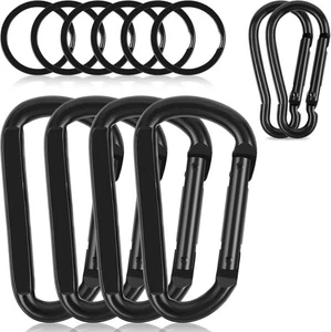 Mosquetón Clip, Paquete de 4, 850lbs, 3" Resistente Caribeaners para Hamacas, Campin... - Imagen 1 de 7