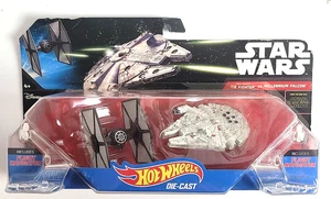 Hot Wheels Star Wars Die-Cast TIE Fighter vs. Millennium Falcon MOC - Picture 1 of 5