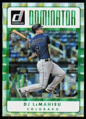 2017 Panini Donruss Dominators DJ LeMahieu /999 #D-5 - Image 1 of 2