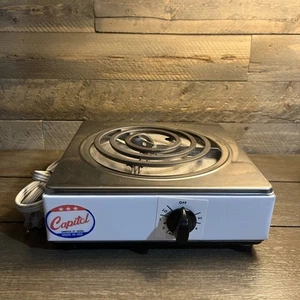 Capitol Single Electric Burner Made In USA Works Tested - Picture 1 of 6