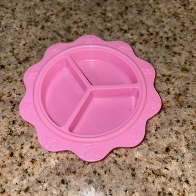 Plato/Plato Rosa 5" Juguete Plástico para Muñecas DIVIDIDO # 3900 MELISSA Y DOUG Foto 1 de 4