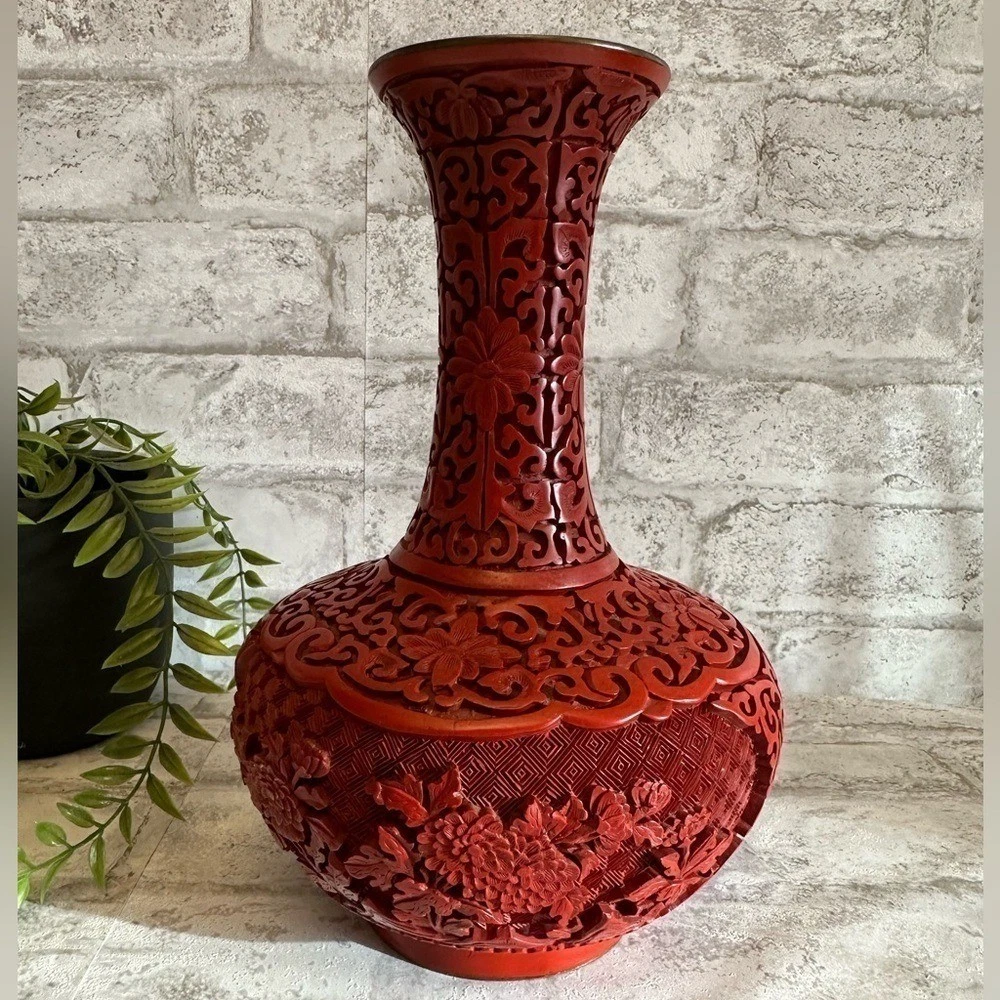 中国雕漆花瓶| eBay