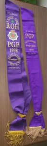 RAOB Masonic Regalia -2 x Purple Sash. Leicestershire 1998 ROH - Picture 1 of 17