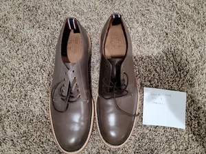 J. Crew Ruderstreifen italienische Leder Derbys - Dusty Charcoal - J8989 - Größe 9 - Bild 1 von 3