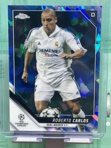 Roberto Carlos 2021-22 Topps Chrome UCL Sapphire Edition Legend Variation #L-1 - Foto 1 di 2